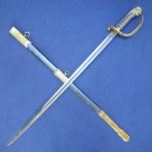 British Victorian 1846 Pattern Naval Warrant Officers Sword, Rare Black Grip with Lion Pommel 3
